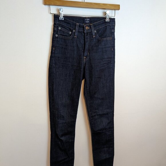 J. Crew Dark Wash High Rise Skinny Jeans, Sz 25 - Picture 1 of 6